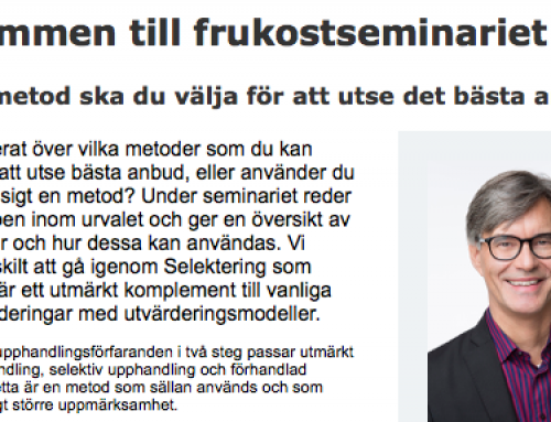 Inbjudan till frukostseminarium den 12 Oktober