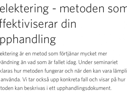 Inbjudan till frukostseminarium den 23 Oktober